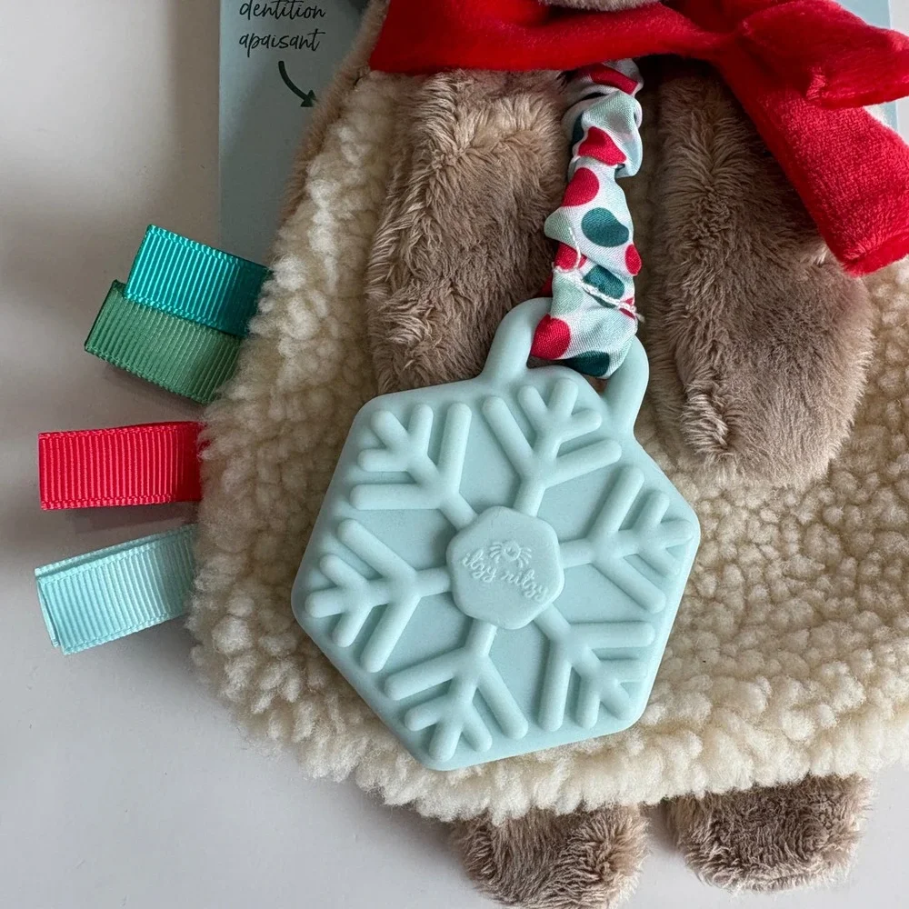 Itzy Ritzy Holiday Itzy Lovey Plush + Teether Toy Reindeer Stocking Stuffer‎ NEW
